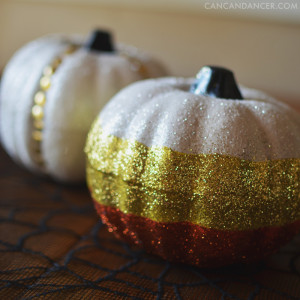 DIY Glitter Pumpkins – Can Can Dancer